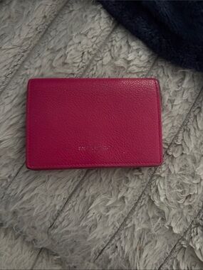 Saint Laurent Pink Pebbled Leather Wallet